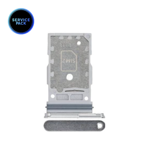 Tiroir Double SIM pour SAMSUNG S24 et S24 Plus - S921 et S926 - SERVICE PACK - Argent