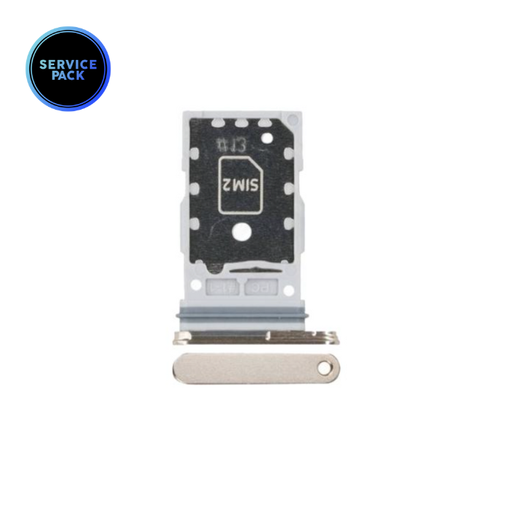 Tiroir SIM pour SAMSUNG S24 et S24 Plus - S021 et S926 - SERVICE PACK - Crème