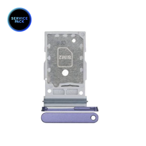 Tiroir Double SIM pour SAMSUNG S24 et S24 Plus - S921 et S926 - SERVICE PACK - Indigo