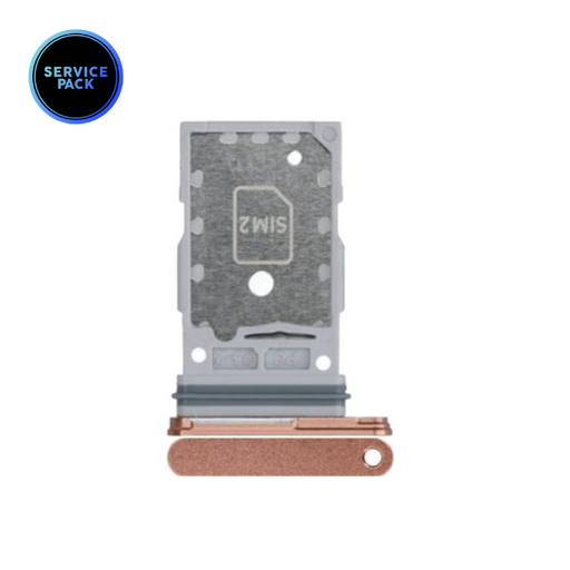 Tiroir Double SIM pour SAMSUNG S24 et S24 Plus - S921 et S926 - SERVICE PACK - Orange
