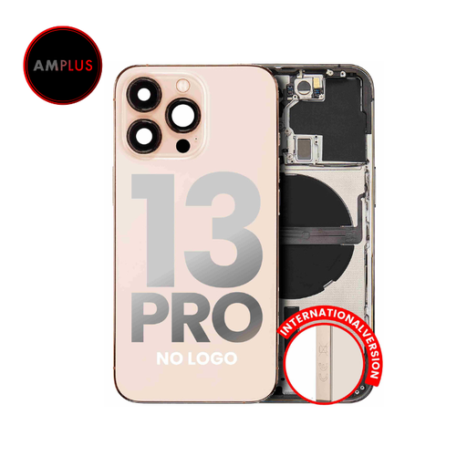 Châssis avec nappes compatible iPhone 13 Pro - Version Internationale - Sans logo - Aftermarket Plus - Or