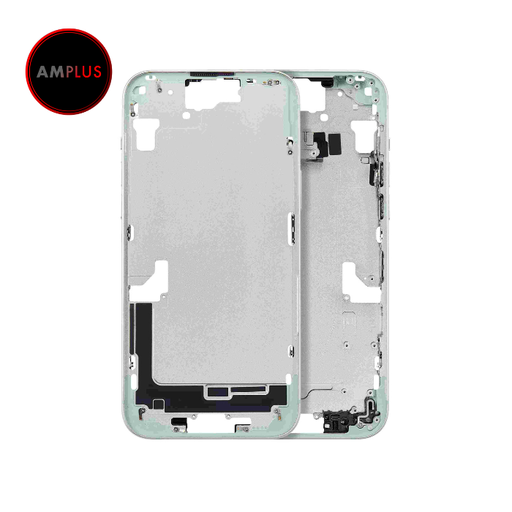 Châssis central avec boutons Power et Volumes compatible iPhone 15 Plus- Version Internationale - Aftermarket Plus - Vert