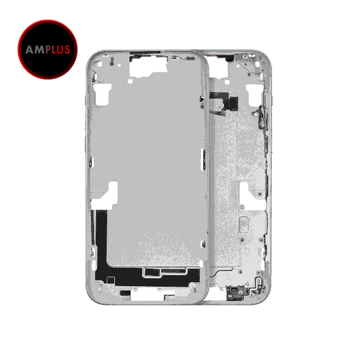 Châssis central avec boutons Power et Volumes pour iPhone 15 Plus- Version Internationale - Aftermarket Plus - Bleu