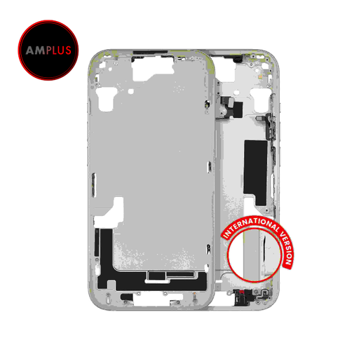 Châssis central avec boutons Power et Volumes pour iPhone 15 - Version Internationale - Aftermarket Plus - Jaune
