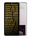 Bloc écran LCD sans châssis pour Oppo A1 2023 - A2 5G - A58 4G - A79 5G - A98 - K11X - F23 - REALME C55 - C87 5G - 11 - 11X - V50 - V50S - Narzo N55 - Narzo 60X - Reconditionné - Toutes couleurs