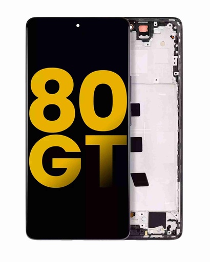 Bloc écran OLED avec châssis pour HONOR 80 GT - Reconditionné - Noir