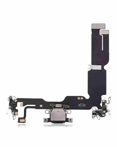 Connecteur de charge avec nappe pour iPhone 15 Plus - Aftermarket plus - Noir