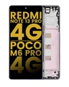 Bloc écran OLED avec châssis pour XIAOMI Redmi Note 13 Pro 4G et Poco M6 Pro 4G - Reconditionné -  Violet