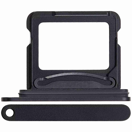 Tiroir Double SIM pour iPhone 16 et 16 Plus - Noir