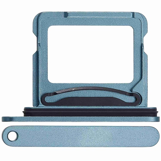 Tiroir Double SIM pour iPhone 16 et 16 Plus - Bleu Sarcelle