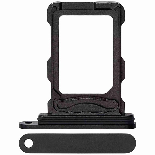 Tiroir Double SIM pour iPhone 16 Pro et 16 Pro Max - Noir Titane