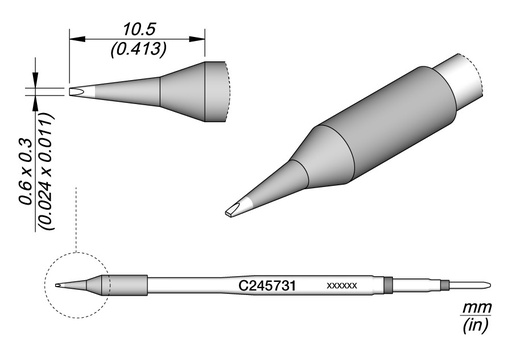 Panne ciseau 0,6 x 0,3 - JBC - C245731