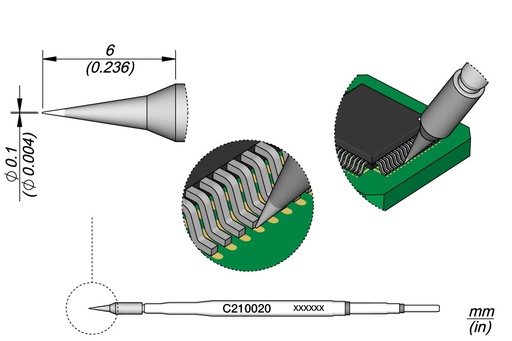 Panne conique Ø 0,1 - JBC - C210020