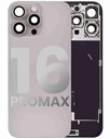 Vitre arrière ORIGINALE pour iPhone 16 Pro Max - avec plaque en métal - NFC - Magsafe - Nappe Flash - Grade A - Titane naturel