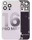 Vitre arrière ORIGINALE pour iPhone 16 Pro Max - avec plaque en métal - NFC - Magsafe - Nappe Flash - Grade A - Titane blanc