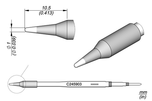 Panne conique Ø 1 - JBC - C245903