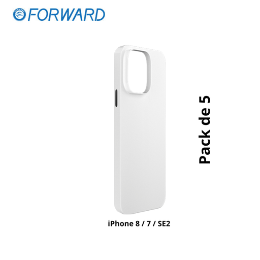 Lot de 5 coques sublimation pour iPhone 8 - 7 - SE2 - FORWARD