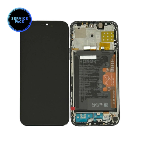 Bloc écran OLED avec châssis pour HONOR 200 Lite - SERVICE PACK - Noir