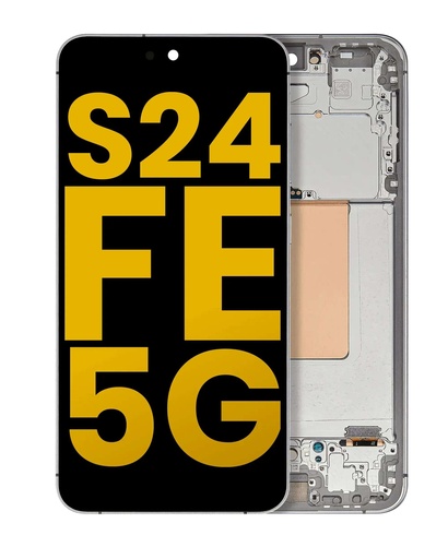 Bloc écran OLED avec châssis pour SAMSUNG S24 FE 5G - Version US et internationale - Reconditionné - Gris