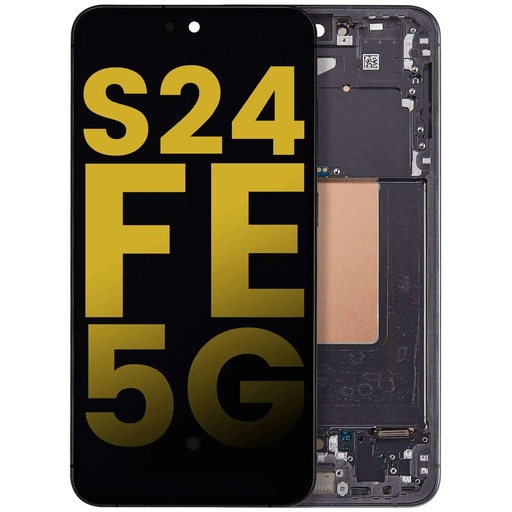 Bloc écran OLED avec châssis pour SAMSUNG S24 FE 5G - Reconditionné - Graphite