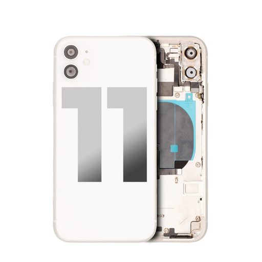 Châssis avec nappes pour iPhone 11 - Grade A -avec Logo - Blanc - original occasion