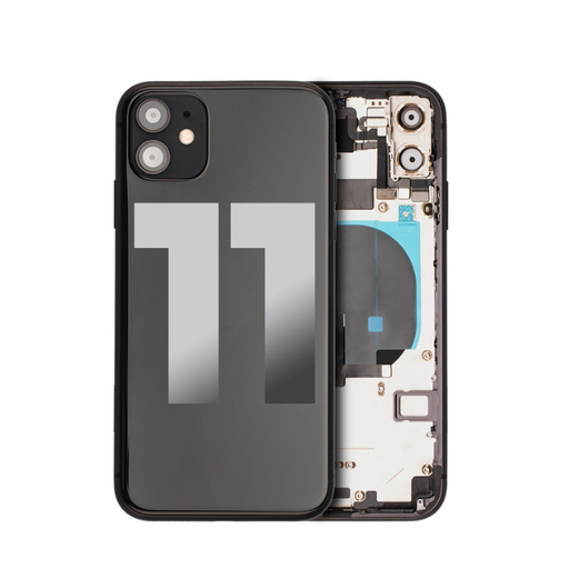 Châssis avec nappes pour iPhone 11 - Grade A - avec Logo - Noir - original occasion