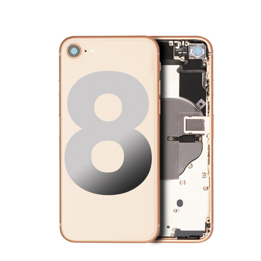 Châssis avec nappes pour iPhone 8 - Grade A - avec Logo - Or - original occasion