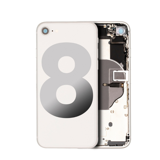 Châssis avec nappes pour iPhone 8 - Grade A - avec logo - Argent - original occasion