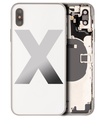 Châssis avec nappes pour iPhone X - Grade A - avec logo - Argent - original occasion