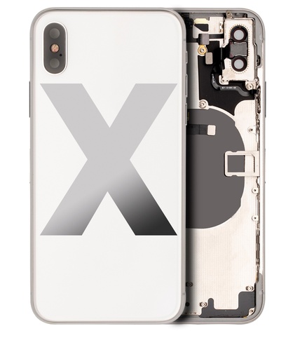 Châssis avec nappes pour iPhone X - Grade A - avec logo - Argent - original occasion