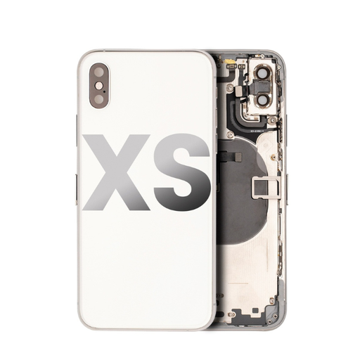 Châssis avec nappes pour iPhone XS - Grade A - avec logo - Argent - original occasion