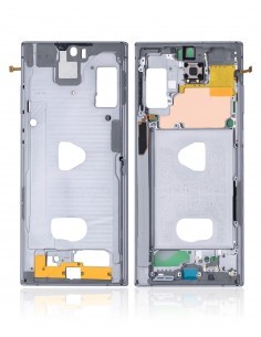 [107082102967] Châssis intermédiaire avec écouteur et boutons compatible SAMSUNG 10 Plus - Blanc