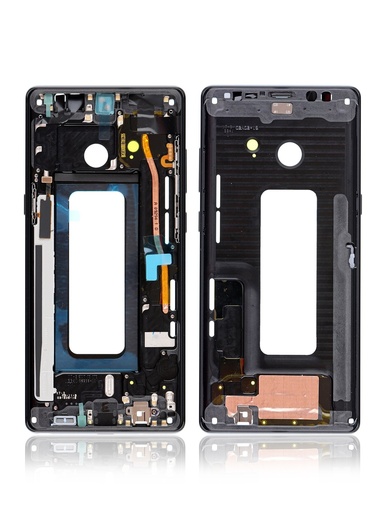 [107082011471] Chassis intermédiaire avec écouteur et boutons compatible SAMSUNG Note 8 - Noir