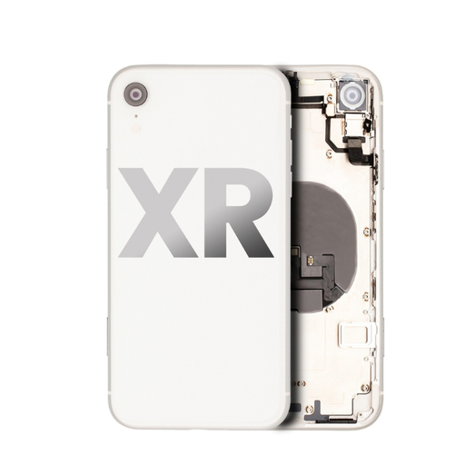 [107082009842] Châssis avec nappes pour iPhone XR - Grade A - avec logo - Blanc
