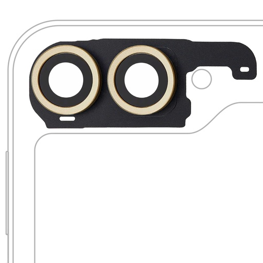 Lentille caméra arrière avec support pour SAMSUNG Z Flip 6 5G - F741 - Premium - Jaune