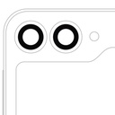 Lentille caméra arrière - Verre seul avec adhésif - pour SAMSUNG Z Flip 6 5G - F741 - 2 pièces - Premium