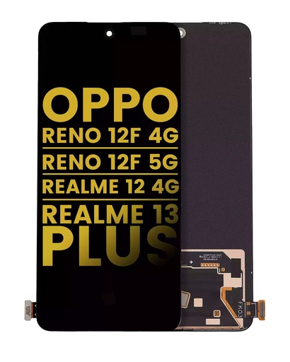 Bloc écran OLED sans châssis pour OPPO Reno 12F - Realme 12 4G et 5G - Realme 13 Plus - Reconditionné - Toutes couleurs