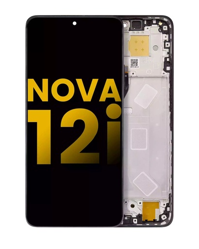 Bloc écran LCD avec châssis pour HUAWEI Nova 12i - Reconditionné - Noir