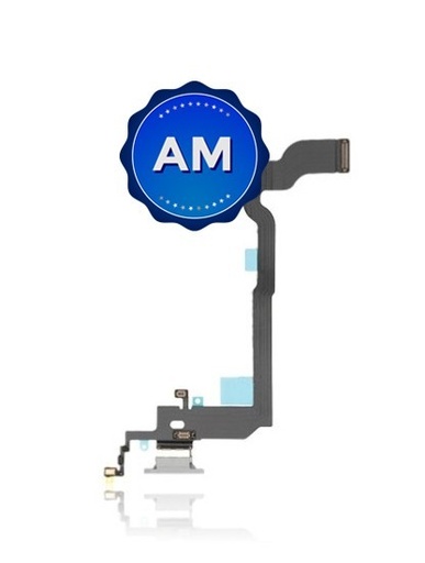 Connecteur de charge avec nappe pour iPhone X - Aftermarket - Argent