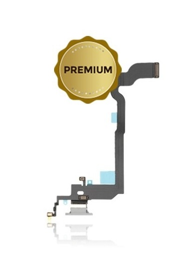 Connecteur de charge avec nappe pour iPhone X - Premium - Argent