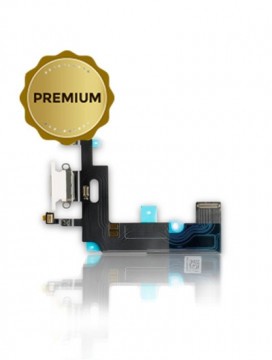 Connecteur de charge avec nappe pour iPhone XR - Premium - Blanc