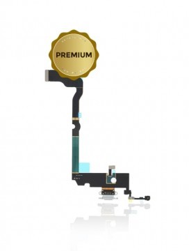 Connecteur de charge avec nappe pour iPhone XS Max - Premium - Argent