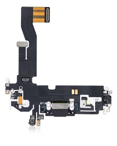 Connecteur de charge avec nappe pour iPhone 12 et 12 Pro - Aftermarket Plus - Graphite