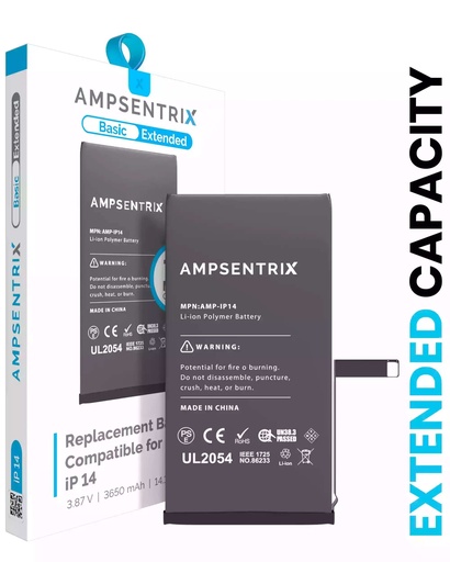 Batterie haute capacité pour iPhone 14 - AmpSentrix Basic Extended