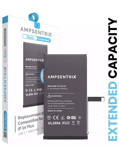 Batterie haute capacité pour iPhone 14 Plus - AmpSentrix Basic Extended