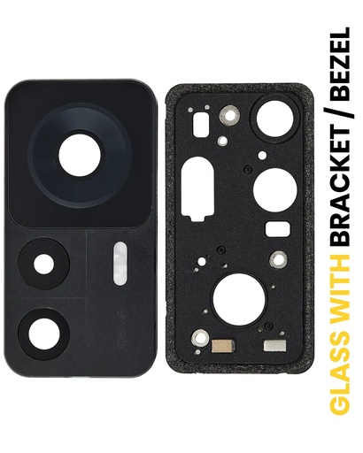 Lentille caméra arrière avec support pour XIAOMI 12T - 2 pièces - Noir