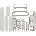 Boutons Power-Volume-Switch pour iPhone 16 Pro et 16 Pro Max - Titane blanc