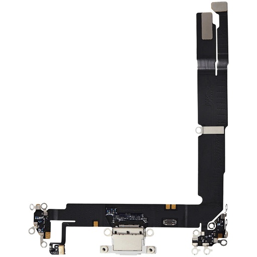 Connecteur de charge avec nappe pour iPhone 16 Plus - Premium - Blanc