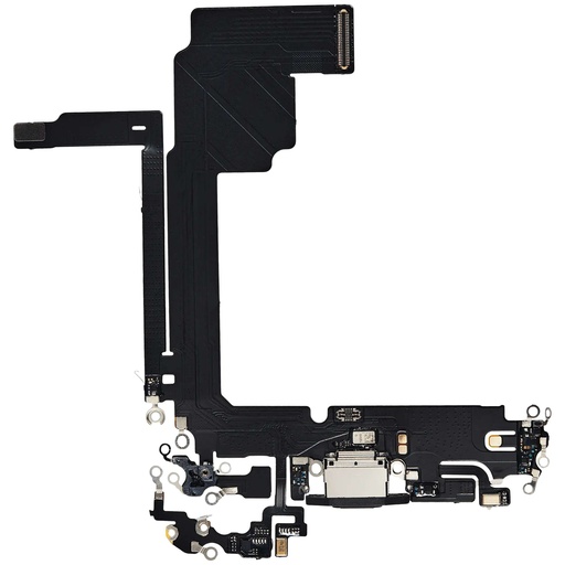 Connecteur de charge avec nappe pour iPhone 15 Pro Max - Aftermarket Plus - Titane Noir