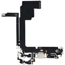 Connecteur de charge avec nappe pour iPhone 15 Pro Max - Aftermarket Plus - Titane Blanc